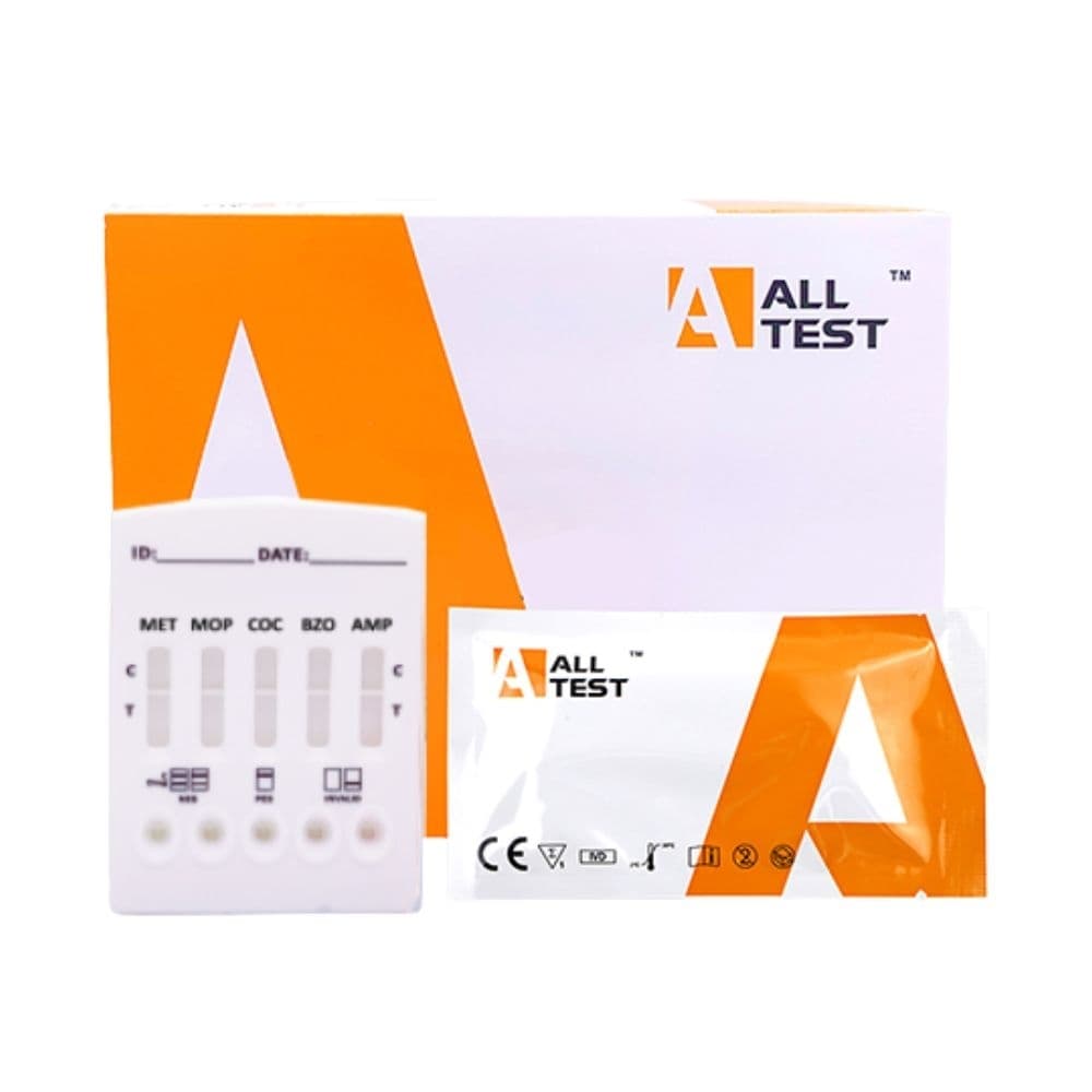 Multidrogový test z vlasů  4 látky (MET,COC,COT,THC) - 10ks (ALLTEST) – obrázek 2