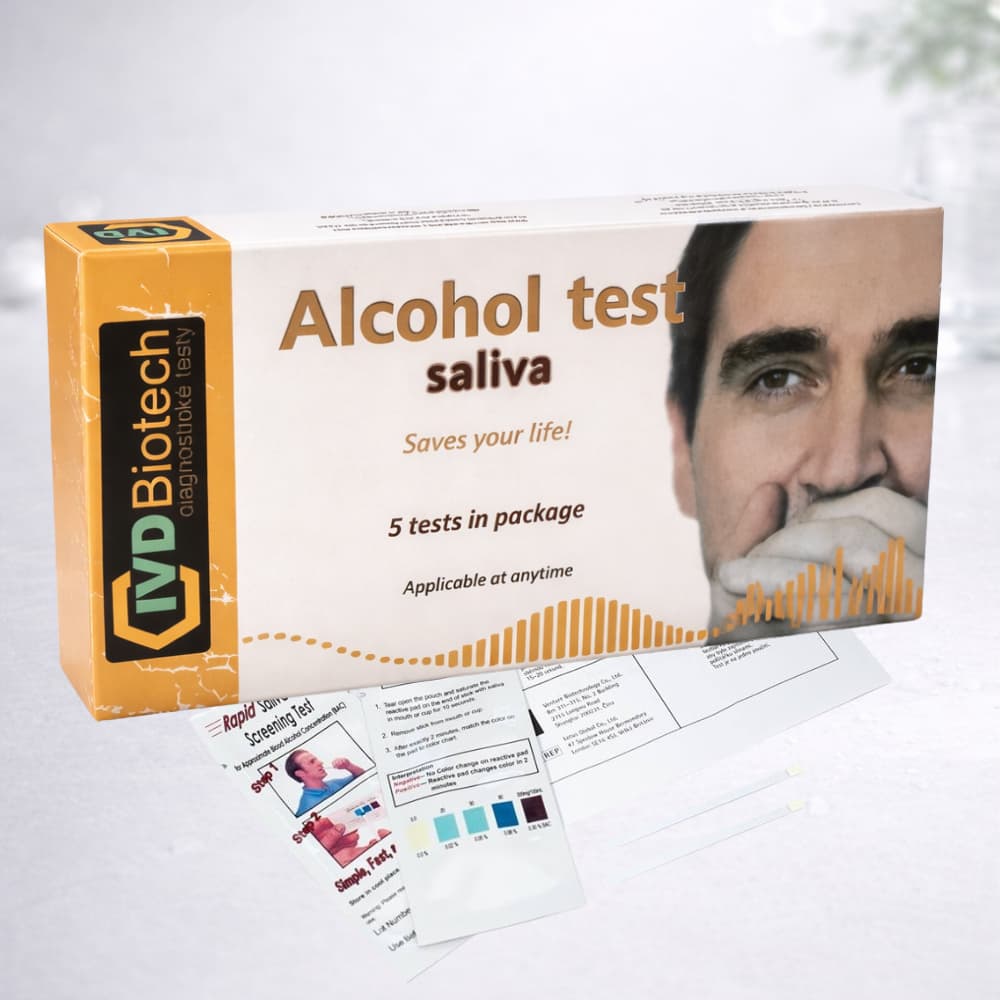 Alkoholový test ze slin - 5 ks v balení