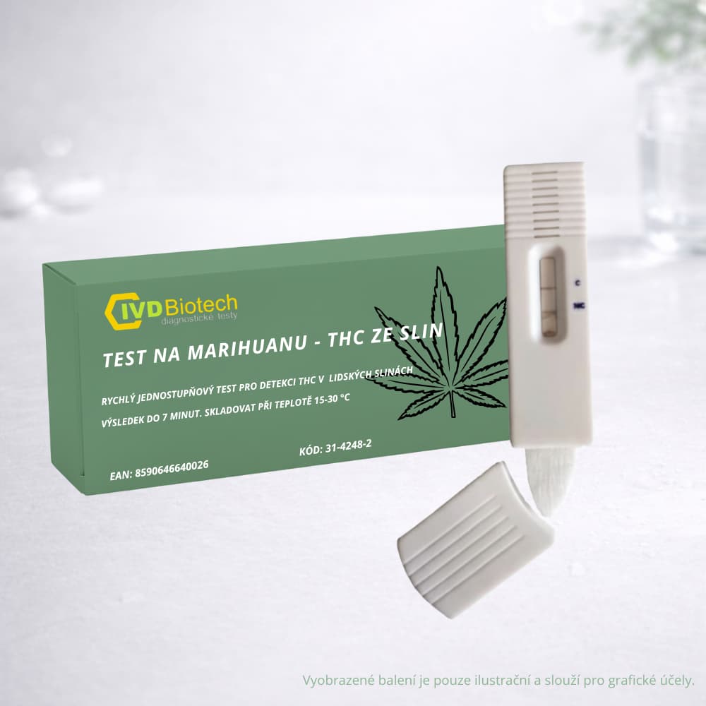 Drogový test na THC ze slin kazeta  (marihuana, hašiš) - 2 ks