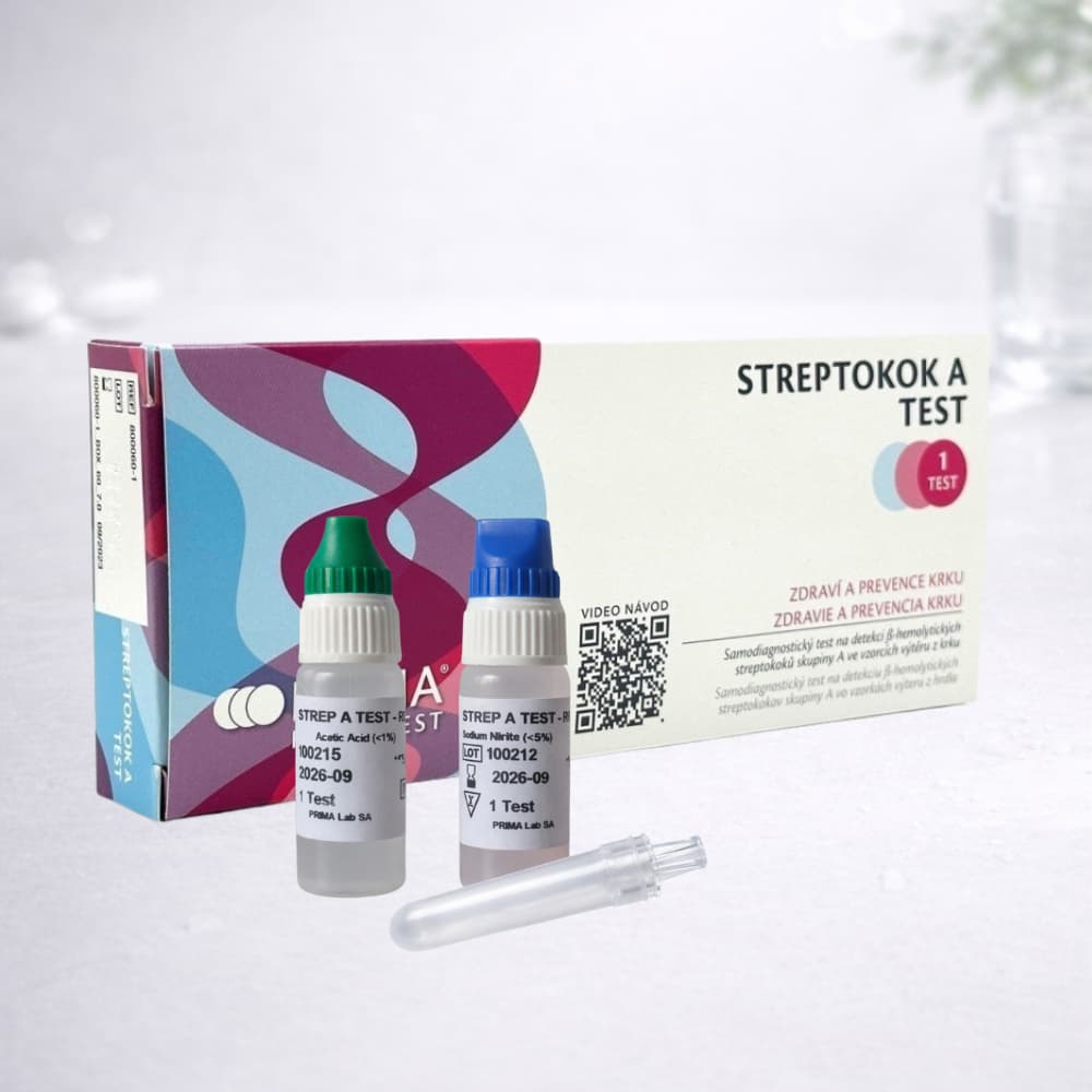STREPTOKOK A TEST - z výtěru z krku