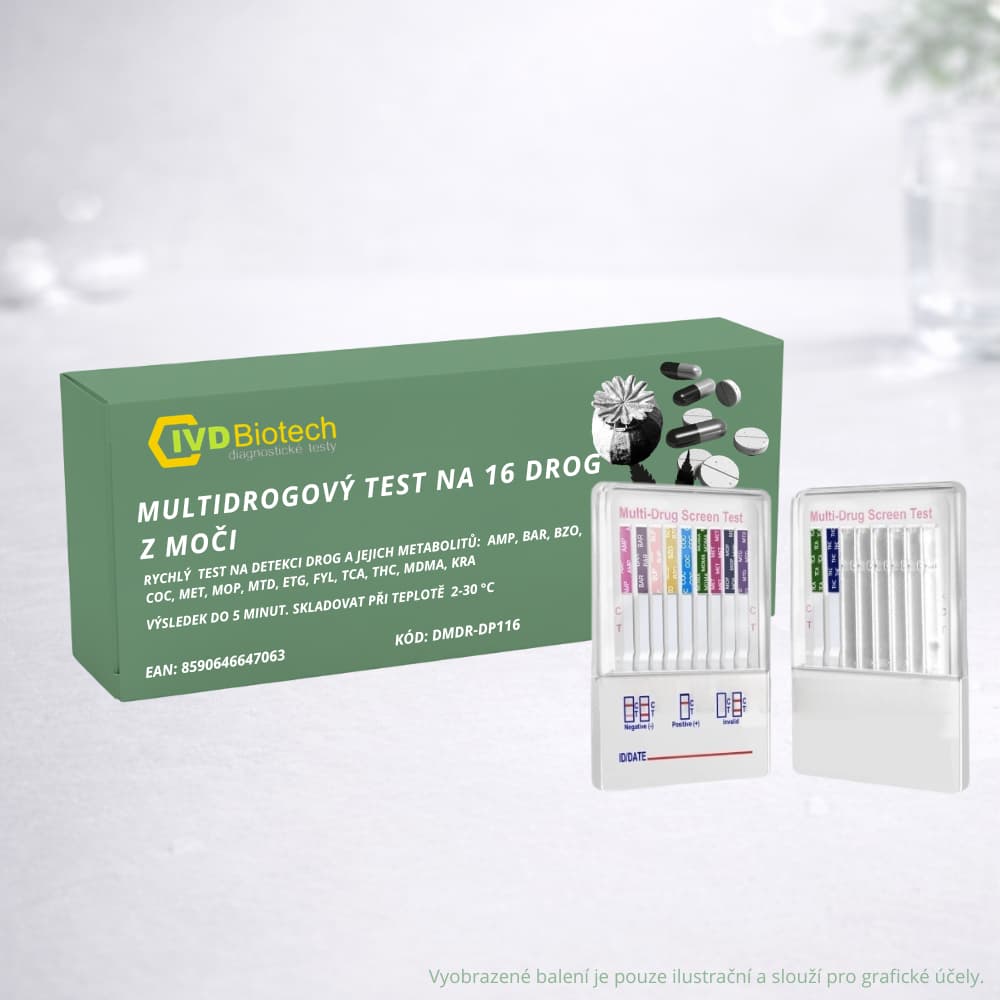 Multidrogový test na 16 drog z moči - 1ks