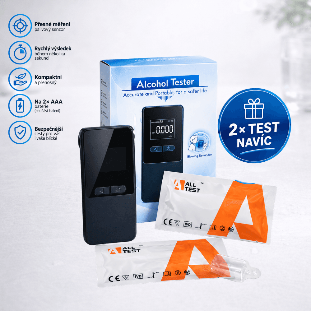 Profesionální alkohol tester AT808 s eletrochemickým senzorem (Fuel Cell)/Bluetooth/kalibrace+servis – obrázek 6