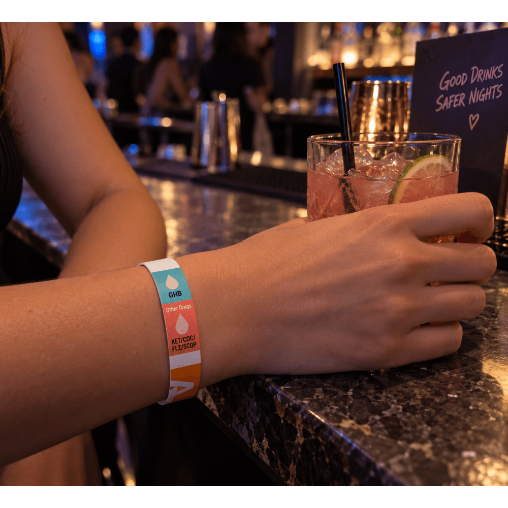 Tester nápojů (Drink Check Test) - náramek 1ks/10ks – obrázek 5