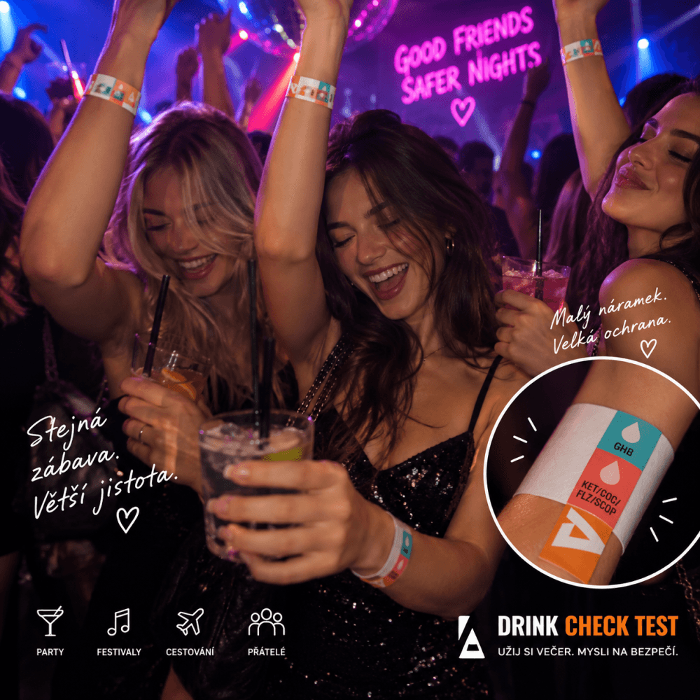 Tester nápojů (Drink Check Test) - náramek 1ks/10ks – obrázek 4