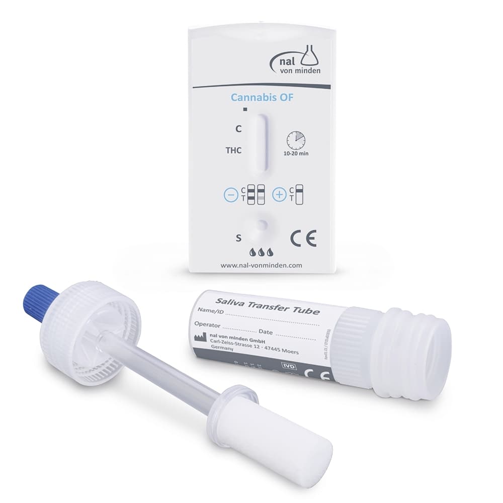 15x Test na marihuanu (THC) ze slin (kazeta + nádobka) – obrázek 3