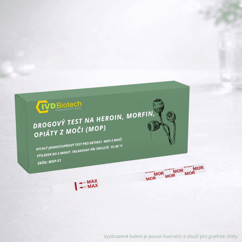 Akce! Drogový test na heroin, morfin, opiáty z moči (MOP) - 1ks
